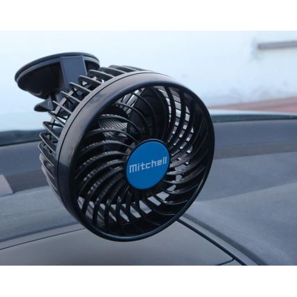 Automašīnas ventilators ar piesūcekni 9W/12V melna