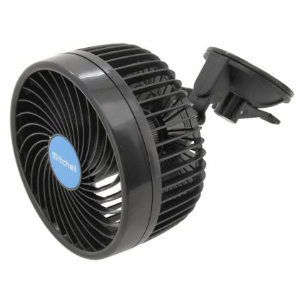 Automašīnas ventilators ar piesūcekni 9W/12V melna
