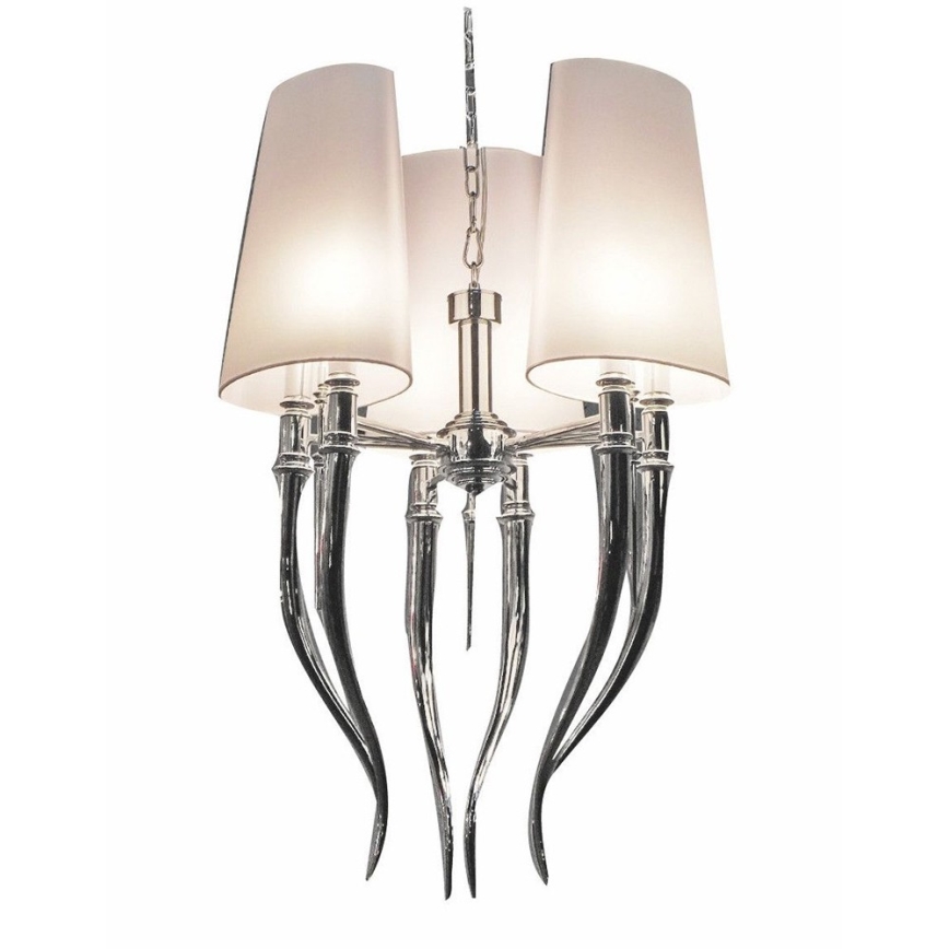 Azzardo AZ0028 - Lustra uz auklas DIABLO 6xE14/11W/230V balta