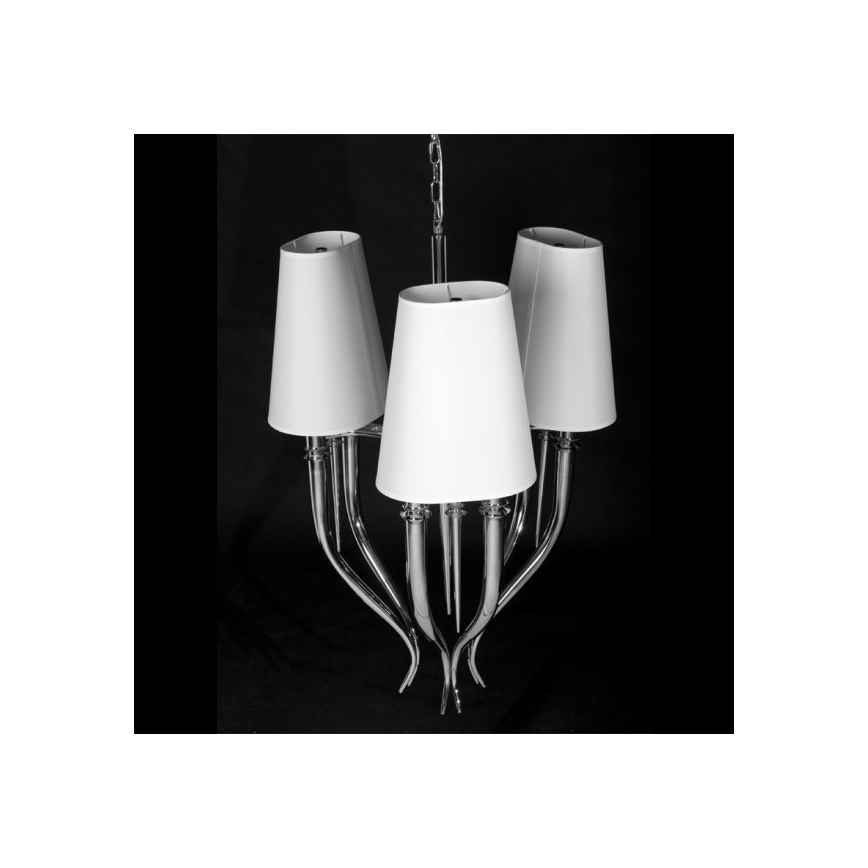 Azzardo AZ0028 - Lustra uz auklas DIABLO 6xE14/11W/230V balta