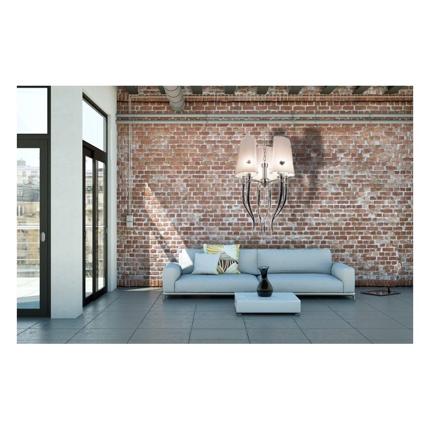Azzardo AZ0028 - Lustra uz auklas DIABLO 6xE14/11W/230V balta