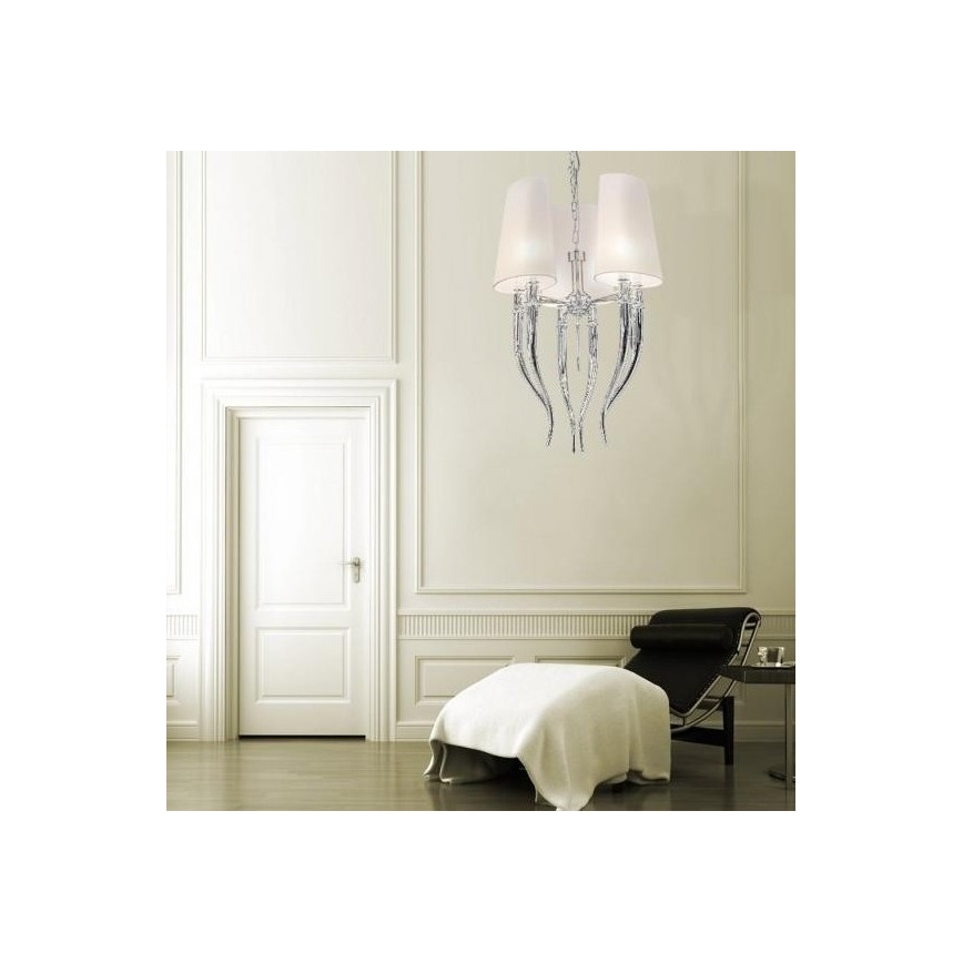 Azzardo AZ0028 - Lustra uz auklas DIABLO 6xE14/11W/230V balta