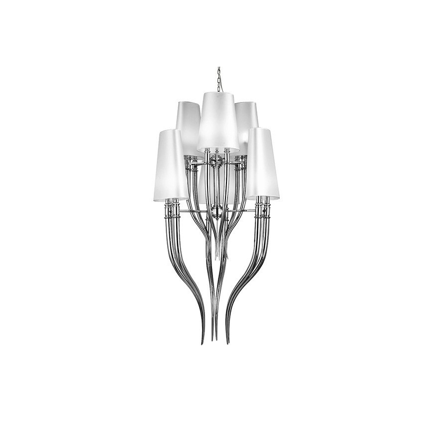 Azzardo AZ0173 - Lustra uz auklas DIABLO 12xE14/11W/230V balta