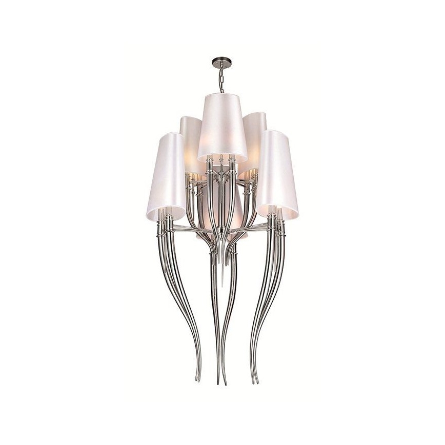Azzardo AZ0173 - Lustra uz auklas DIABLO 12xE14/11W/230V balta