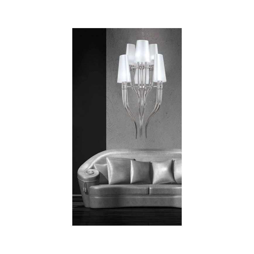 Azzardo AZ0173 - Lustra uz auklas DIABLO 12xE14/11W/230V balta