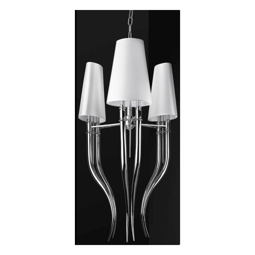 Azzardo AZ1232 - Lustra uz auklas DIABLO 6xE14/11W/230V balta