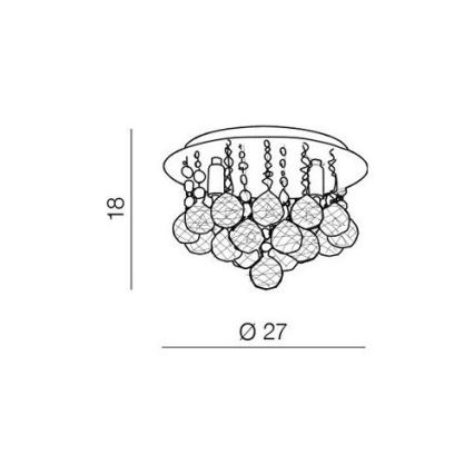 Azzardo AZ1285 - Kristāla griestu gaismeklis BOLLA 3xG9/40W/230V