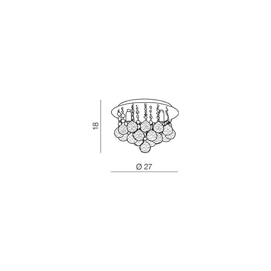 Azzardo AZ1285 - Kristāla griestu gaismeklis BOLLA 3xG9/40W/230V