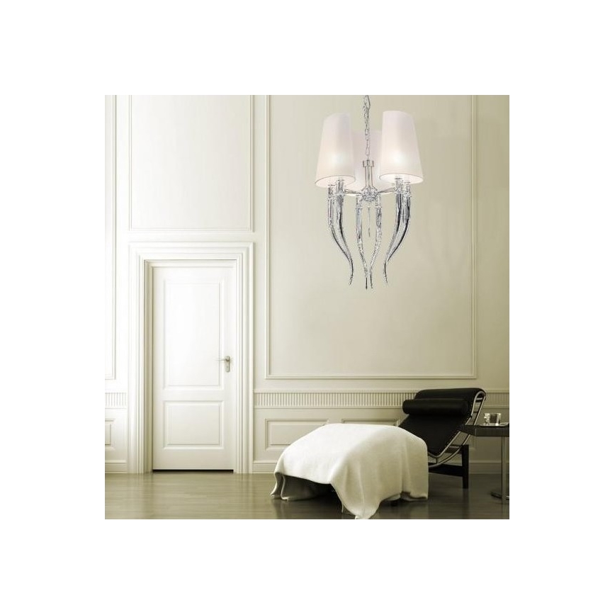 Azzardo AZ1345 - Lustra uz ķēdes DIABLO 6xE14/11W/230V melna