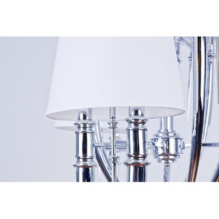Azzardo AZ1389 - Lustra uz ķēdes DIABLO 12xE14/11W/230V balta