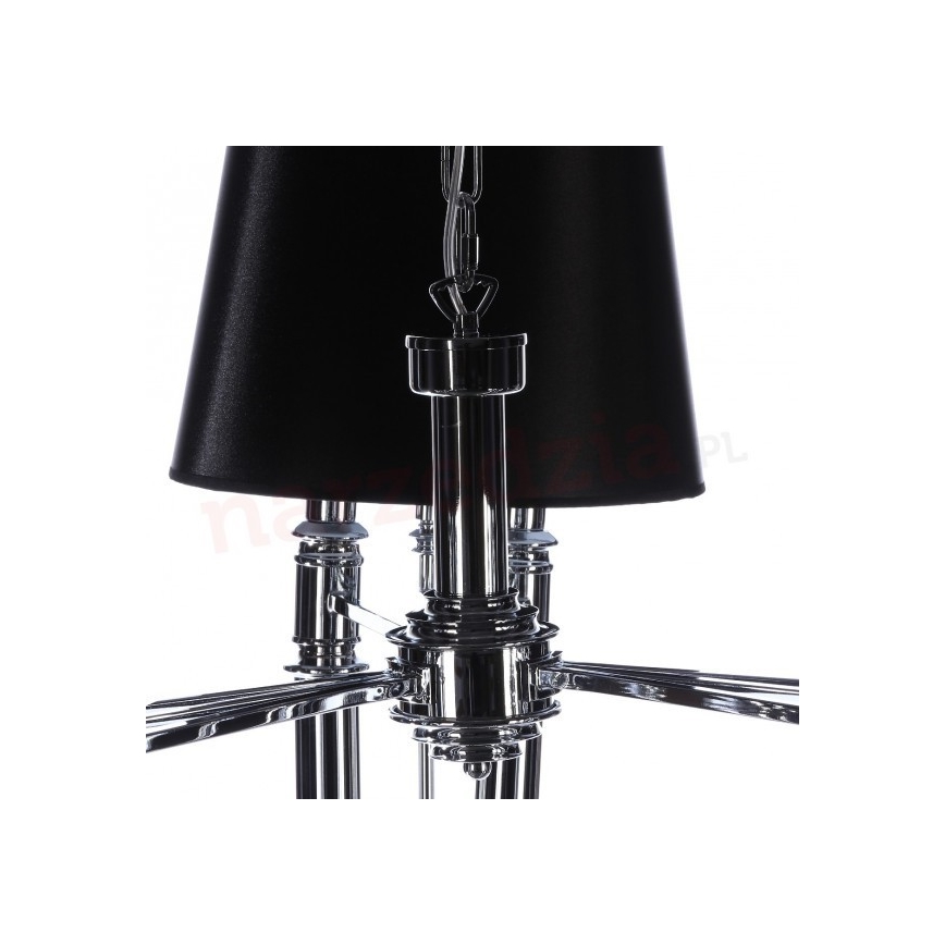 Azzardo AZ1417 - Lustra uz ķēdes DIABLO 12xE14/11W/230V melna