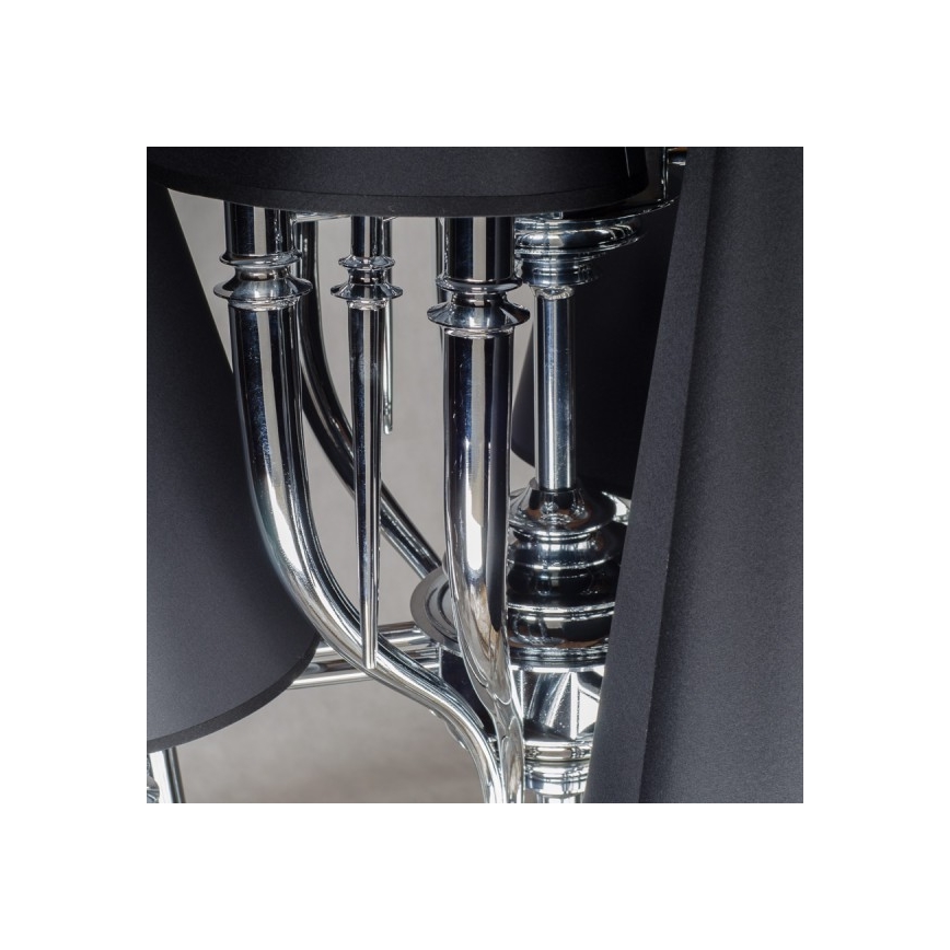 Azzardo AZ1417 - Lustra uz ķēdes DIABLO 12xE14/11W/230V melna