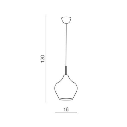 Azzardo AZ2148 - Lustra ar auklu AMBER MILANO 1xG9/40W/230V