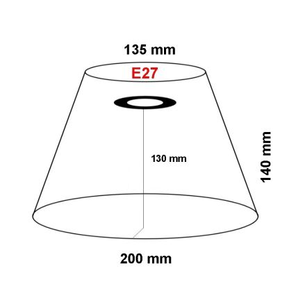 Azzardo AZ2597 - Abažūrs SHADE diametrs 200mm melns