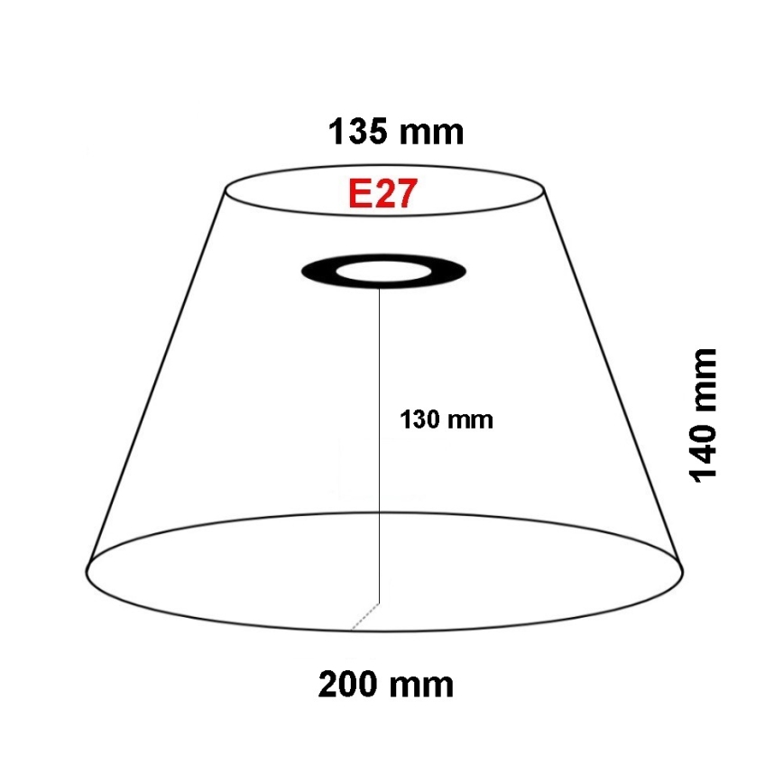 Azzardo AZ2597 - Abažūrs SHADE diametrs 200mm melns