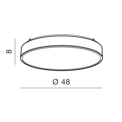 Azzardo AZ2716 - LED aptumšojams griestu gaismeklis COLLODI 1xLED/50W/230V + Tālvadības pults