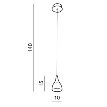 Azzardo AZ2847 - LED lustra ar auklu DALMATIA 1xLED/5W/230V