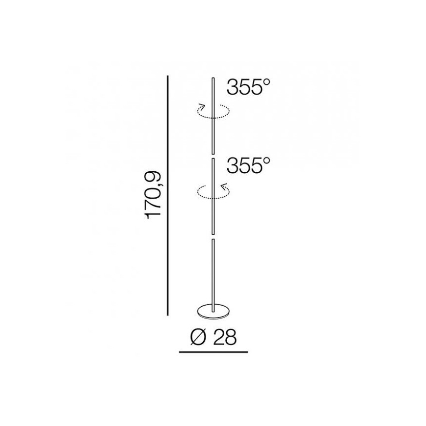 Azzardo AZ3205 - LED Grīdas lampa TETA LED/33W/230V