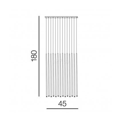 Azzardo AZ3424 - LED lustra ar auklu LOUISE 14xLED/3W/230V