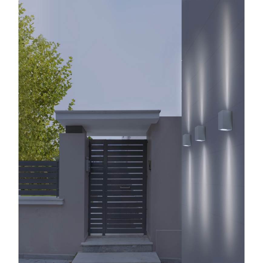 Azzardo AZ4267 - Āra sienas gaismeklis RIMINI 1xGU10/35W/230V IP54 kvadrātveida