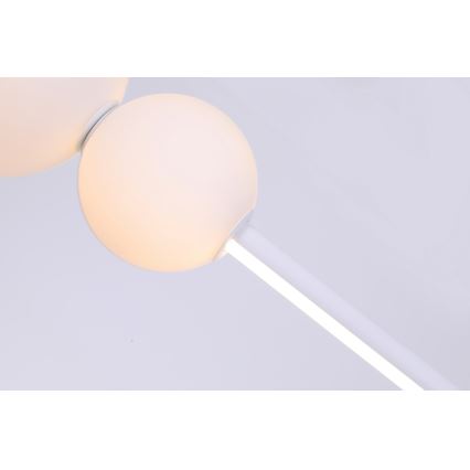 Azzardo AZ4426 - LED Aptumšojama lustra ar auklu SANDRA LED/48W/230V balta
