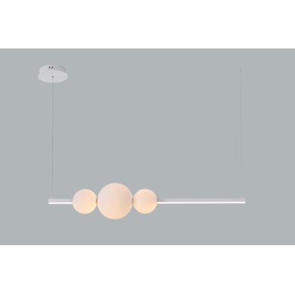 Azzardo AZ4426 - LED Aptumšojama lustra ar auklu SANDRA LED/48W/230V balta