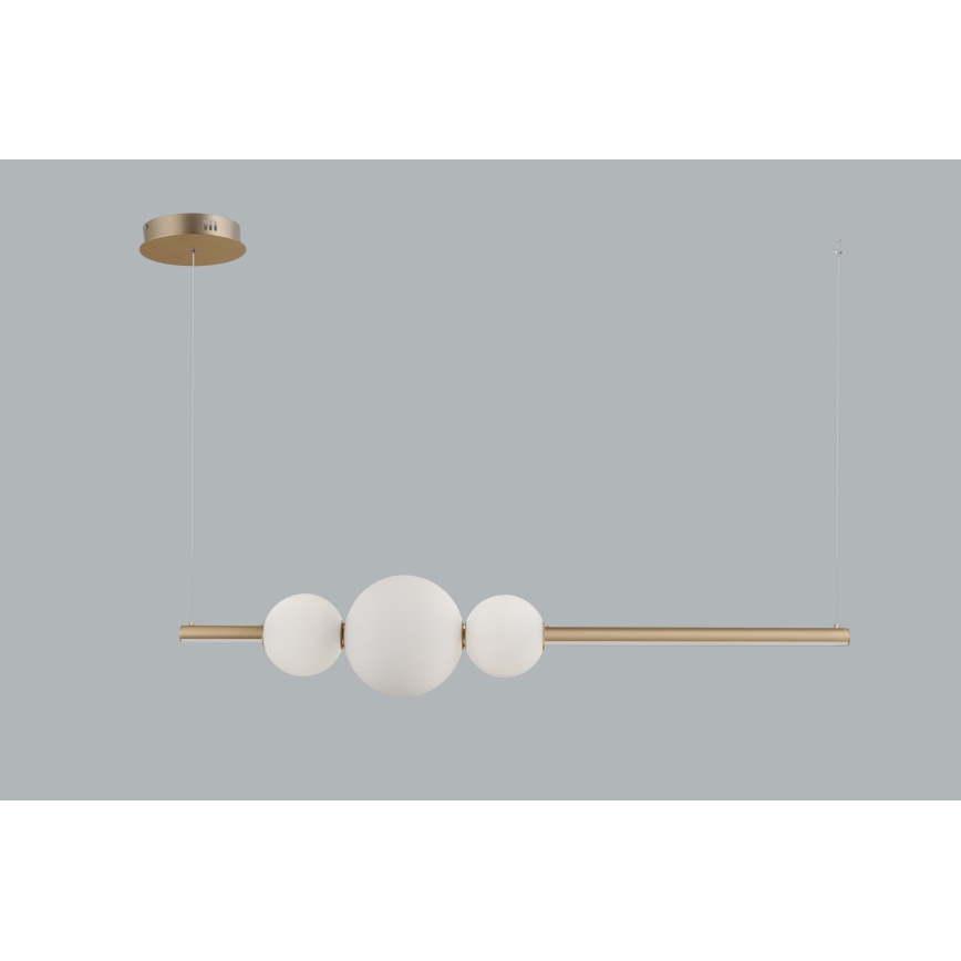 Azzardo AZ4427 - LED Aptumšojama lustra ar auklu SANDRA LED/48W/230V zelta
