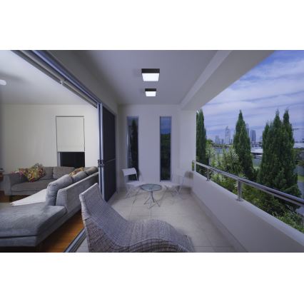 Azzardo AZ4497 - LED Āra griestu gaismeklis CASPER LED/15W/230V IP54 kvadrātveida