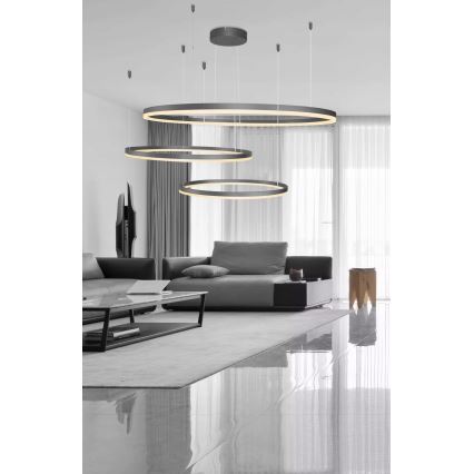 Azzardo AZ4707 - LED lustra uz vada HALO LED/130W/230V melna