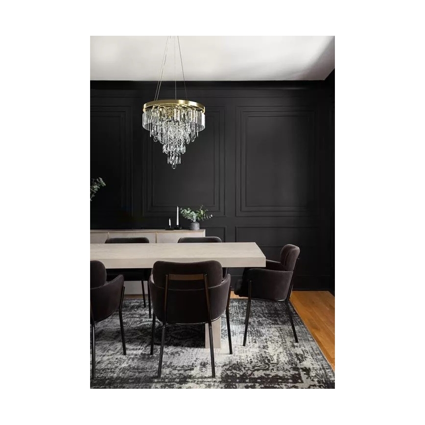 Azzardo AZ4905 - Kristāla lustra ar auklu KALABRIA 12xG9/40W/230V
