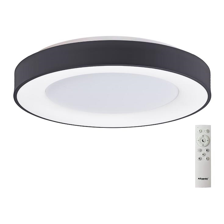 Azzardo AZ4991 - LED Aptumšojama griestu lampa SANTANA LED/50W/230V melna + tālvadības pults