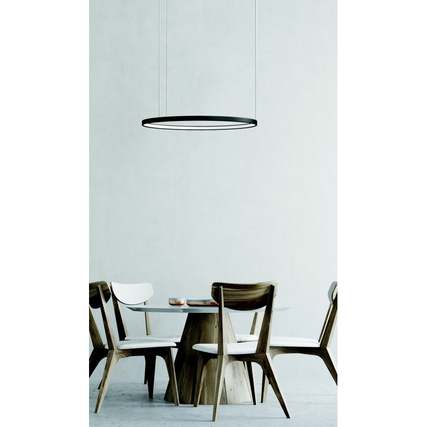 Azzardo AZ5016 -LED Aptumšojama lustra ar auklu AGNES LED/38W/230V d. 48 cm melna