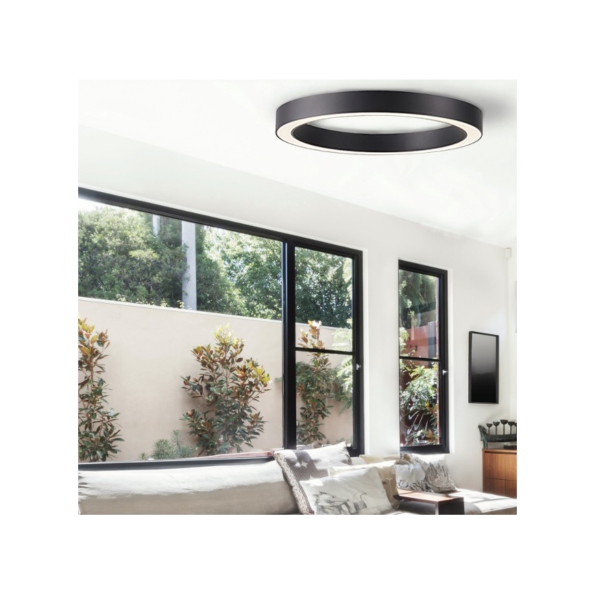 Azzardo AZ5032 - LED Aptumšojama griestu lampa MARCO LED/50W/230V melna + tālvadības pults