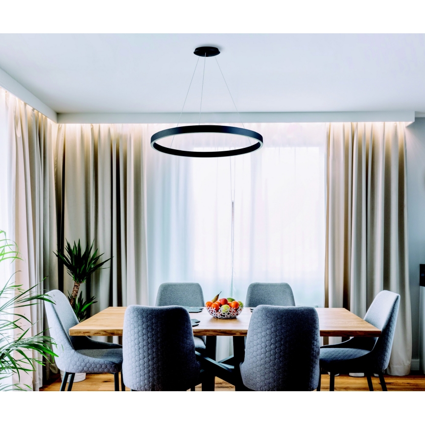 Azzardo AZ5050 - LED Aptumšojama lustra ar auklu MARCO LED/80W/230V melna + tālvadības pults
