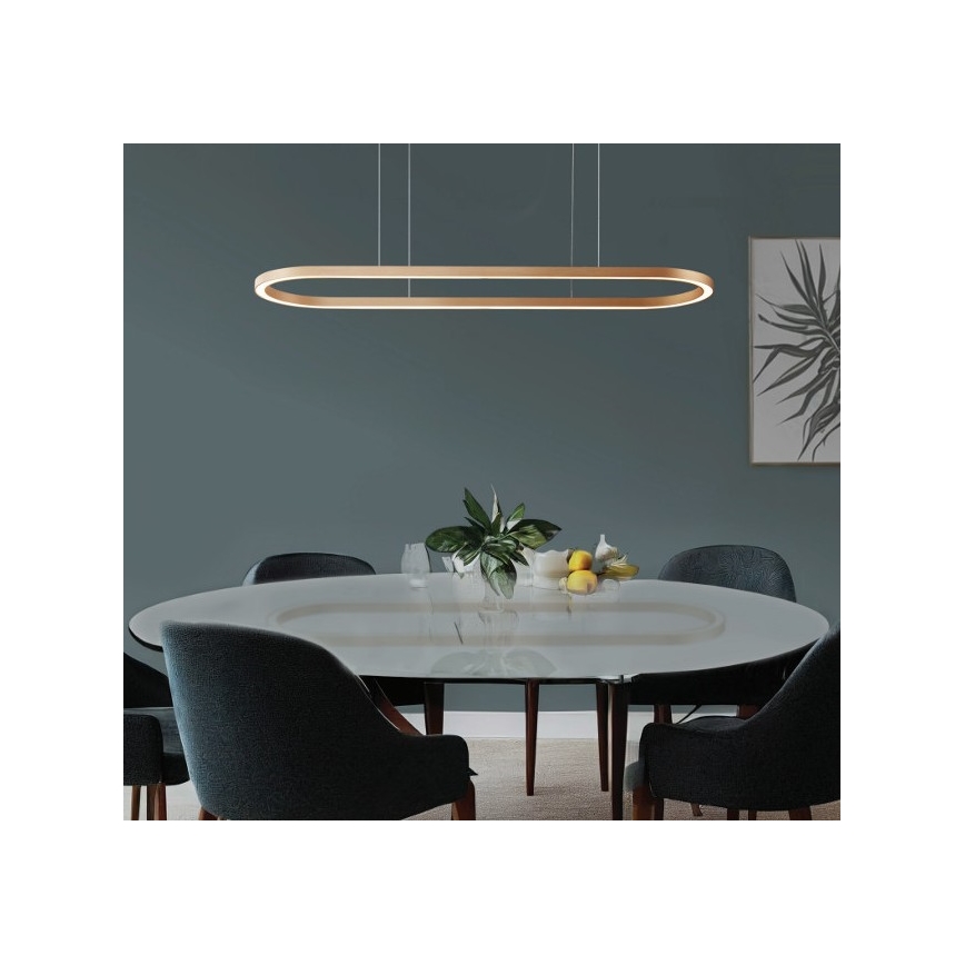 Azzardo AZ5056 - LED Aptumšojama lustra ar auklu ELENA LED/50W/230V 120 cm zelta