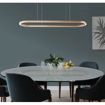 Azzardo AZ5058 - LED Aptumšojama lustra ar auklu ELENA LED/60W/230V 150 cm zelta