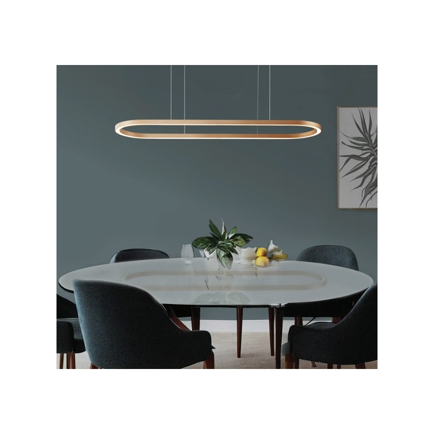 Azzardo AZ5058 - LED Aptumšojama lustra ar auklu ELENA LED/60W/230V 150 cm zelta
