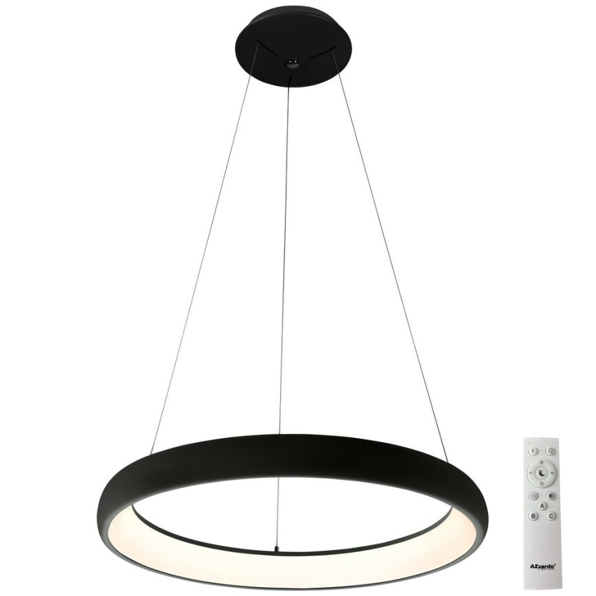 Azzardo AZ5060 - LED Aptumšojama lustra ar auklu ANTONIO LED/32W/230V melna + tālvadības pults