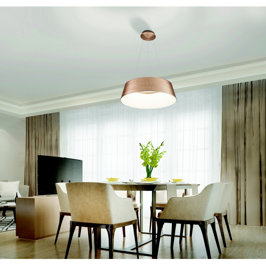 Azzardo AZ5095 - LED Aptumšojama lustra ar auklu EMMA LED/60W/230V zelta + tālvadības pults