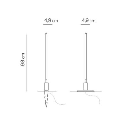 Azzardo AZ5338 - LED Āra lampa FREDO LED/12W/230V IP54 98 cm