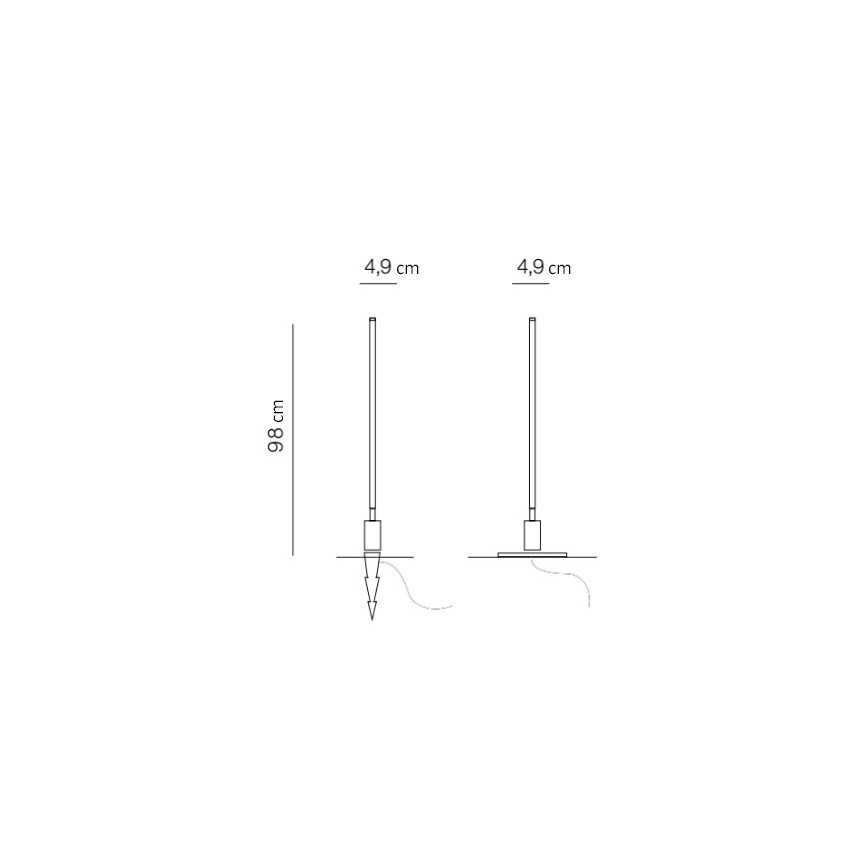 Azzardo AZ5338 - LED Āra lampa FREDO LED/12W/230V IP54 98 cm
