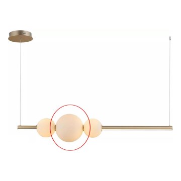 Azzardo - Rezerves stikls lustrai SANDRA balta - liela d. 22 cm