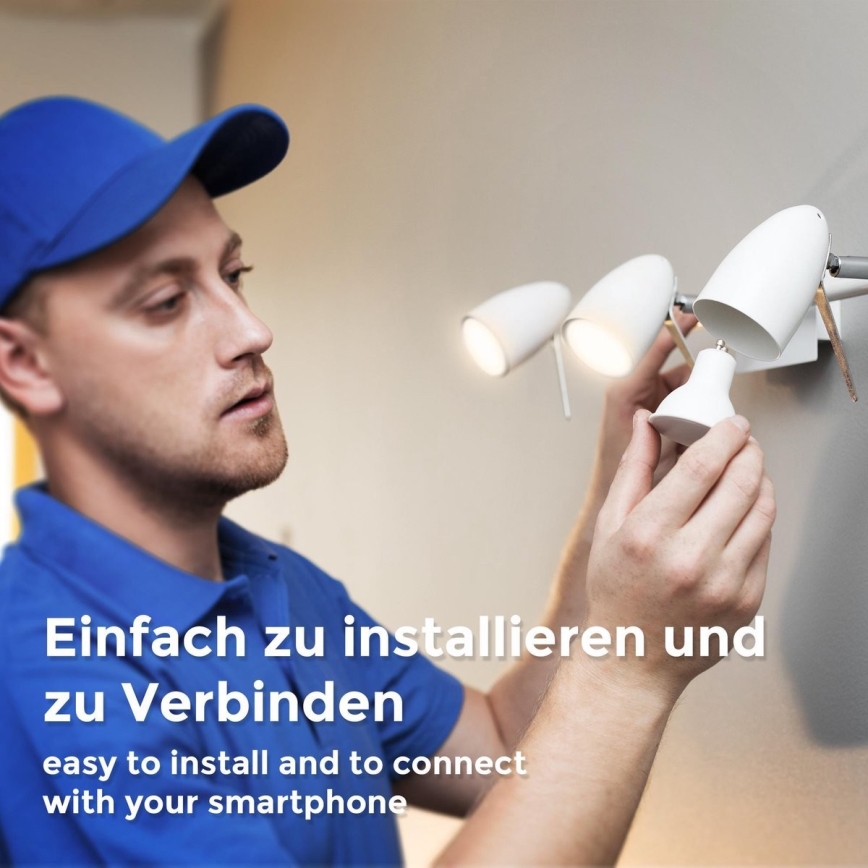 B.K. Licht 1261 - KOMPLEKTS 4x LED Aptumšojama spuldze GU10/5,5W/230V Wi-Fi Tuya 2700K