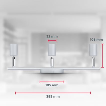 B.K.Licht 1409 - LED Starmetis 3xGU10/5W/230V