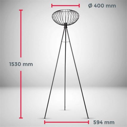 B.K. Licht 1470 - Grīdas lampa RETRO 1xE27/40W/230V