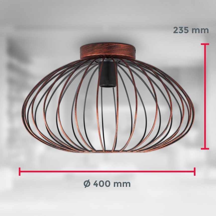 B.K. Licht 1471 - Virsapmetuma lustra RETRO 1xE27/40W/230V vara