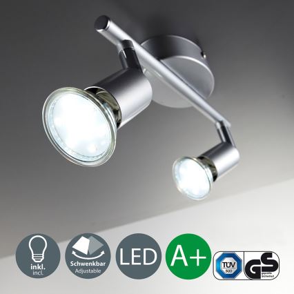 B.K.Licht 30-01-02-T - LED starmetis ESENTIALS 2xGU10/3W/230V 3000K