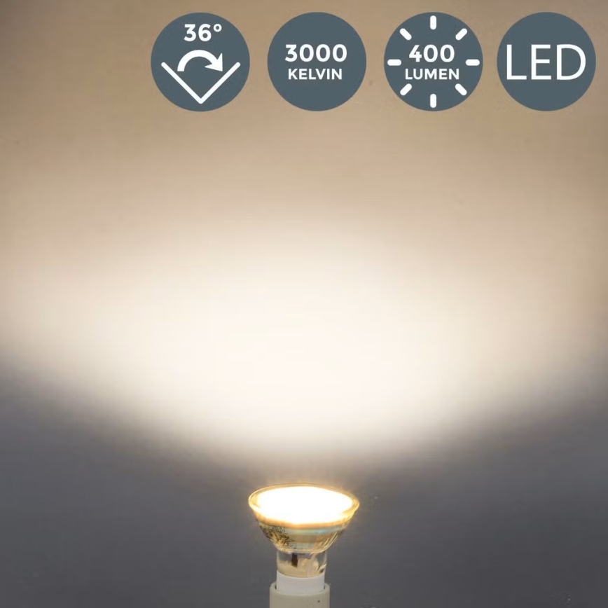 B.K.Licht - Komplekts 10x LED spuldzes GU10/5W/230V 3000K
