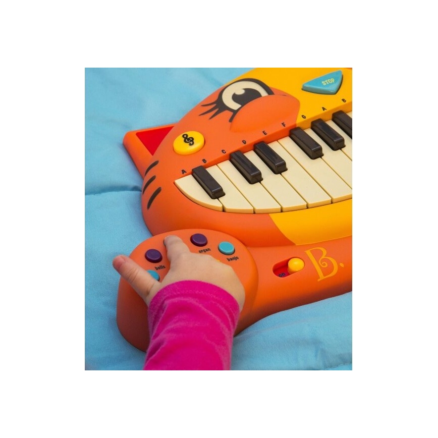 B-Toys - Bērnu klavieres ar mikrofonu Cat 4xAA
