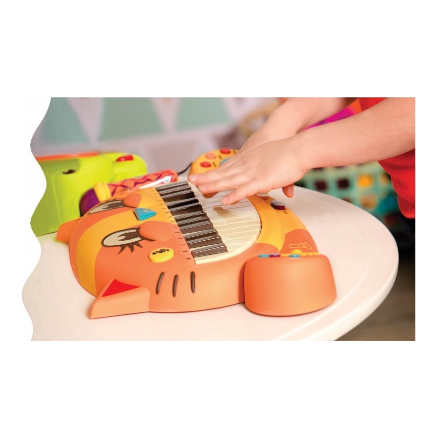 B-Toys - Bērnu klavieres ar mikrofonu Cat 4xAA